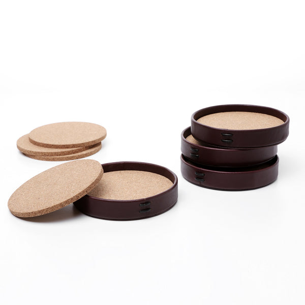 Liiton Leather Coasters Set of 4